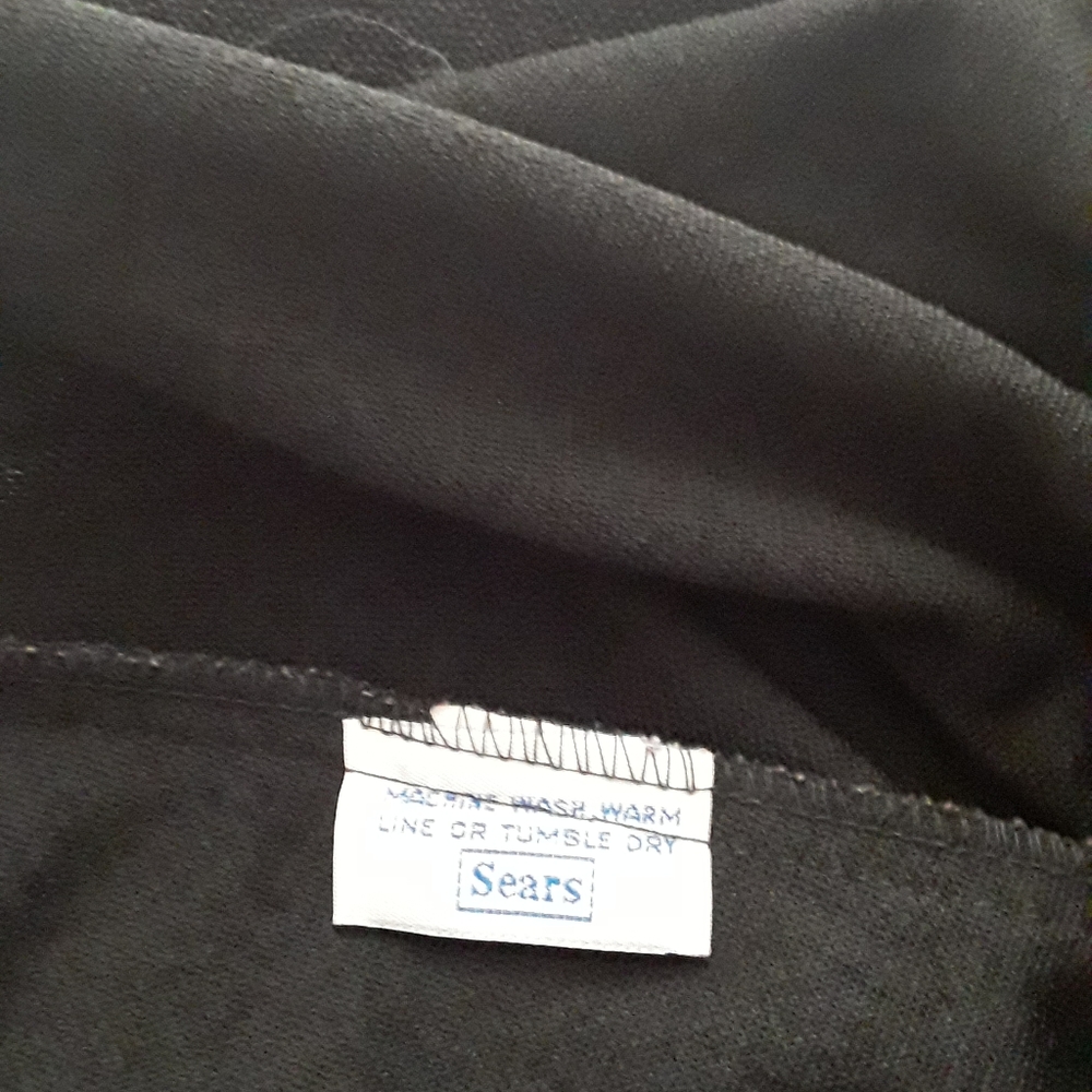 Sears maxi skirt. Black with open knee slits.